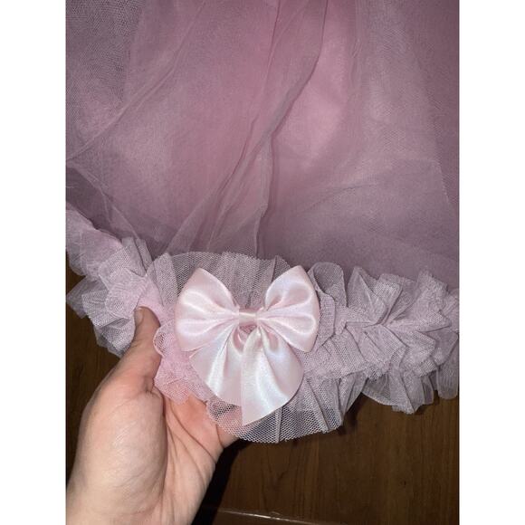 Sugar Thrillz Pink Rose Embellished Tulle Mini Frilly Dress With Bow Detail 2XL - Picture 5 of 6